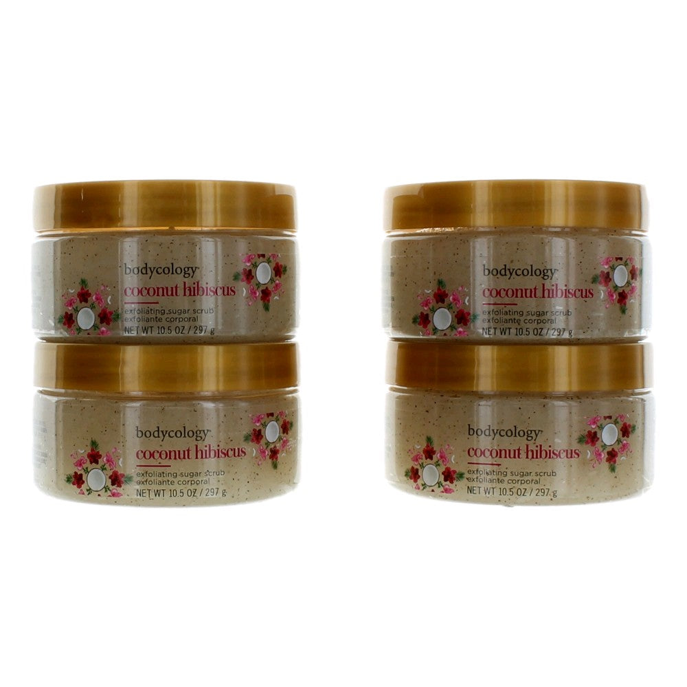 Photo of Coconut Hibiscus, 4 Pack of 10.5oz each Exfolianting Sugar Scrub women